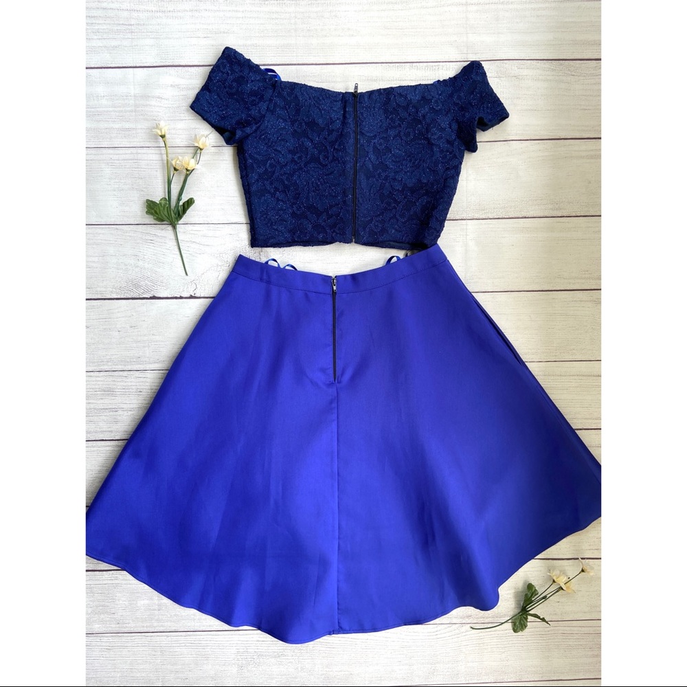 Sequin Hearts Two-Piece Off The Shoulder Dress - Picture 9 of 15